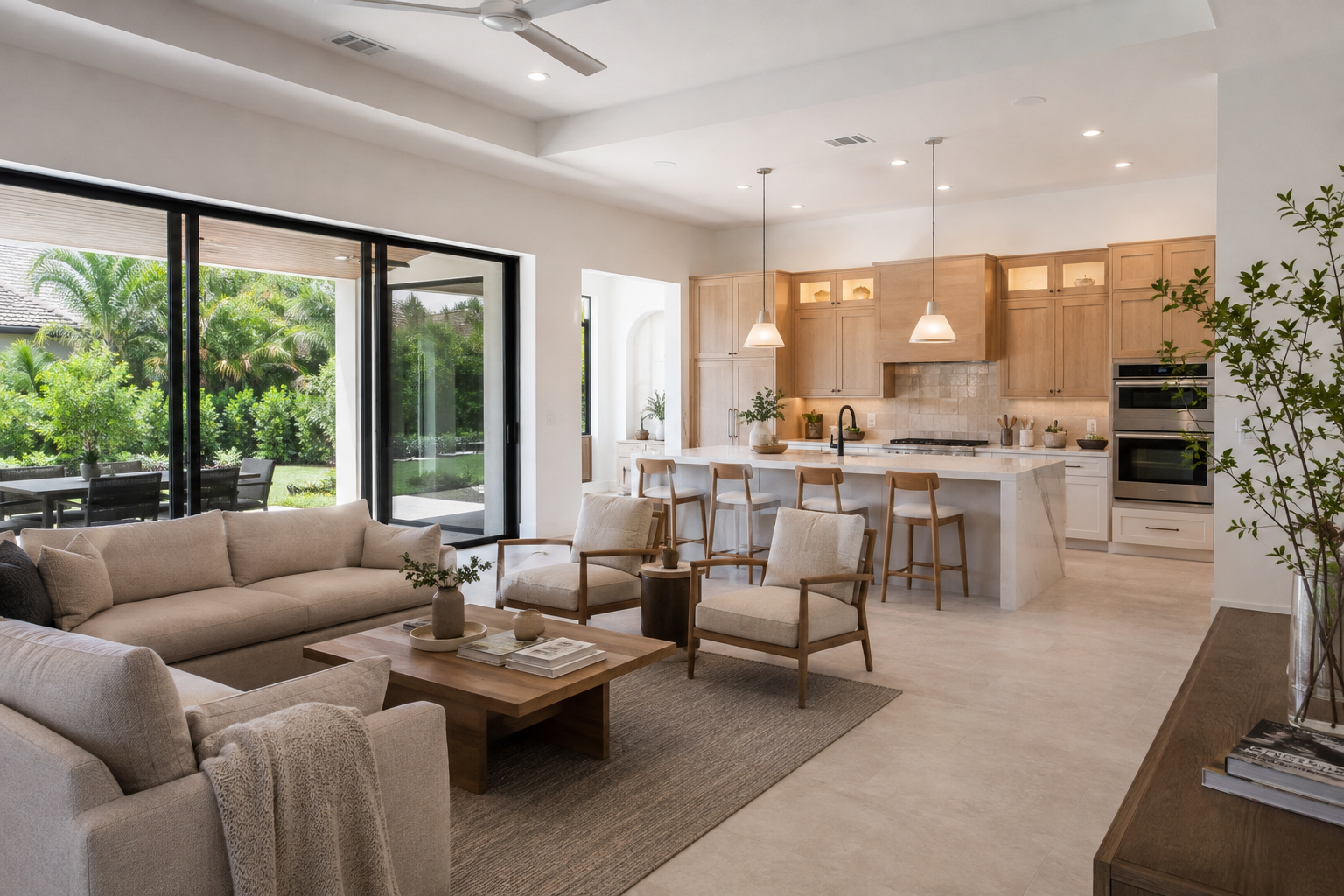 Modern residential interior doors in a finished luxury home